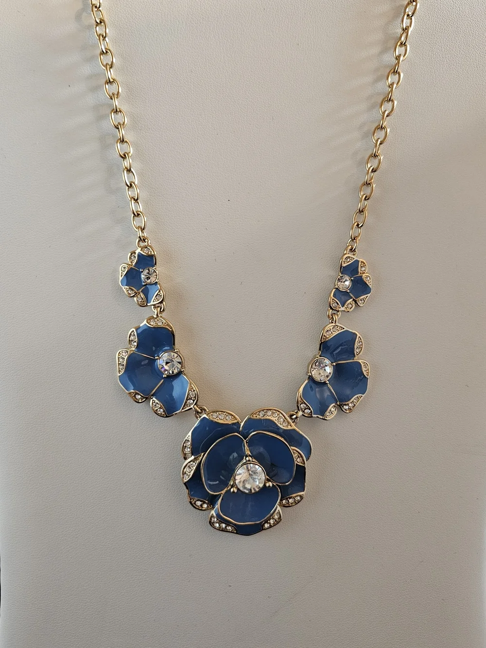 Kate Spade New York Beach House Blue Floral Statement Necklace